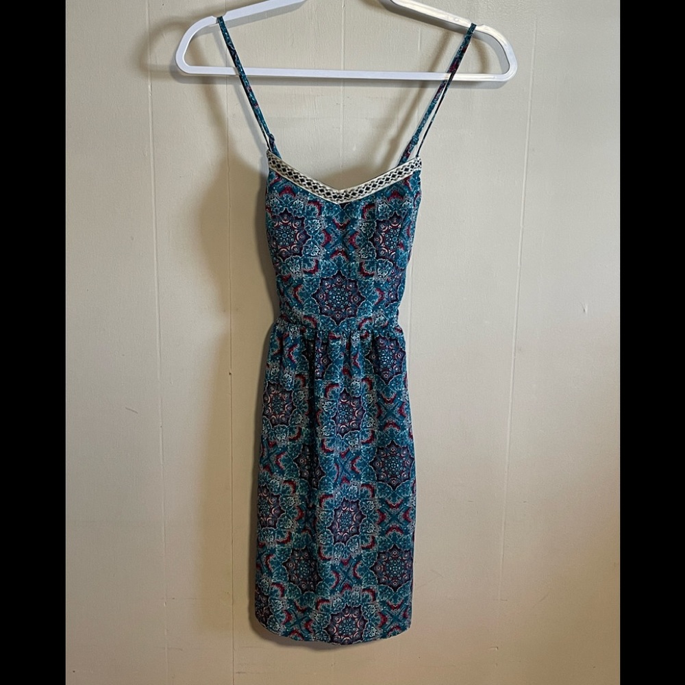 Trixxi Three Pink Hearts, Juniors Floral Skater Dress, Size XS